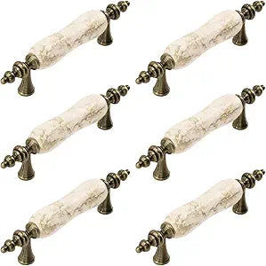 MY MIRONEY 3" Hole Centers Ceramic Handles Pulls Pack of 6