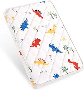 Pack and Play Mattress 38" x 26", Premium Cotton Fabric - Hypoallergenic