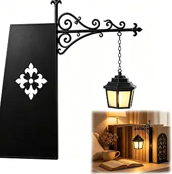 Library Lantern Mini Bookshelf Lamp - Embedded Hanging Bookshelf Light