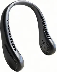 Hands Free Neck Fan, 3-Speed 360 Cooling USB Rechargeable Bladeless Fan