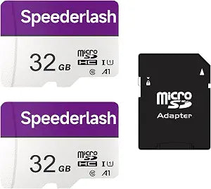 Speederlash Micro SDHC Memory Card 32GB 2Pack, 90MB/s, U1, A1, with Adapter