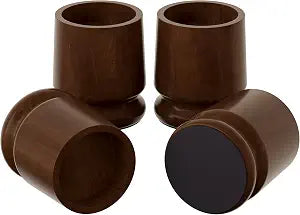 EasyPAG Heavy Duty Bed Risers Wood Furniture Risers for Couch and Desk, 2200LB Capacity Crack-Resistant Bed Lifts for Robot Vacuum and Under Bed Storage, 5 Inch Height 4 Inch Actual Rise, Retro Brown