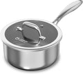 COOKER KING 1.5 QT Stainless Steel Saucepan, Small Cooking Pot with Lid