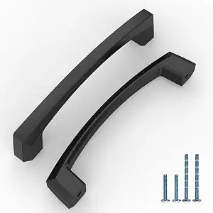 10 Pack 4 Inch(102mm) Kitchen Cabinet Handles Matte Black Cabinet Pulls Kitchen Cabinet Hardware Drawer Pulls for Dresser Cupboard Wardrobe
