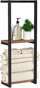Towel Racks for Bathroom, 2 Tier Wall-Mounted Towel Rack, Home Decor Shelf, Space-Saving Organizer Rack for Household, Bathroom, and Bedroom
