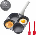 Nkove 4 Cup Egg Pan, Nonstick Breakfast Pan with 4 Holes for Pancakes