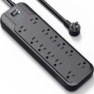 VINTAR Power Strip Surge Protector (2  4800 Joules) with 12 AC Outlets