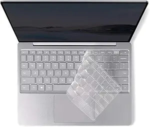 ProElife Keyboard Cover Skin for 2021 2020 Microsoft Surface Laptop Go 12.4" & 2022 Surface Laptop Go 2 12.4 inch with Fingerprint Power Button Ultra Thin TPU Keyboard Protector (Transparent)