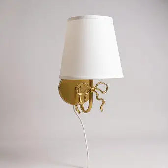 Bow Wall Lamp  Elegant Coquette-Style Sconce Light for Bedroom, Hallway & Vanity Decor, Soft Warm Ambient Lighting, Cute Feminine Bow Design for Aesthetic Rooms (Gold)