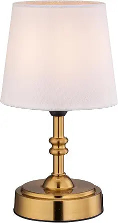 OBright Seraph mini  Cordless LED Table Lamp with Dimmer, Built-in Rechargeable Battery, 3-Level Brightness, Patio Table Lamp, Bedside Night Lamp, Ambient Light for Restaurant, Antique Brass