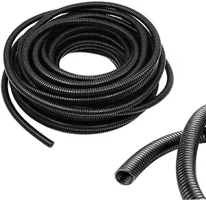 1/2 Inch Wire Loom Split Tubing - 10 ft Cord Protector Electric Wires Covers, Automotive Wire Flexible Conduit, Plastic Wire Cover