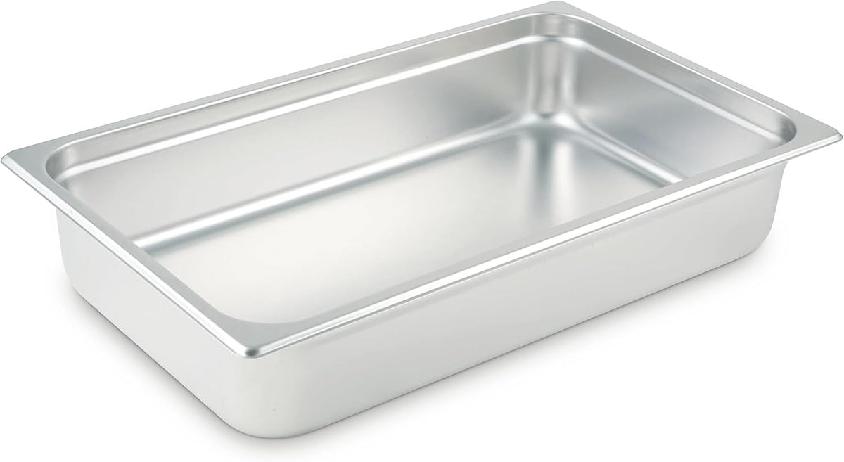 Winco Anti-Jamming Steam Pan, Full-Size x 4-Inch,Stainless Steel,Medium