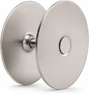 Door Knob Cover, 2-5/8" Diameter Solid Steel Deadbolt Cover Plate, Hole Filler Plate for Door Handle (1, Satin Nickel)