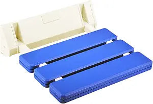 Folding Shower Seat Bathroom Drop-Leaf Wall Stool (Blue)