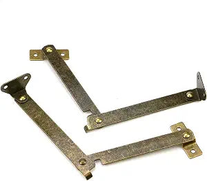2 Pcs Lid Support Hinge Folding Lid Support Hinges 180 Degree