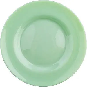 TableCraft 12222 Jadeite Glass Collection Round Side Plate, 8 Diameter, Vintage-Style Milk Green Glass, Classic Design, Dishwasher & Microwave Safe, 8 x 8 x 0.75  Appetizer & Side Dish Plate