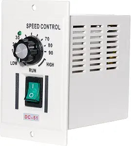 400W Permanent Magnet DC Motor Speed Controller, Electric Speed Regulator with AC 110V Input and DC 0 - 90V Output, Knob-Adjustable Speed