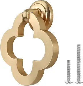 Gold Cabinet Knobs, Zinc Alloy Cupboard Drawer Knobs With Screws for Dresser (8)