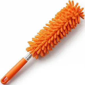 Microfiber Duster for Cleaning, Washable Duster, Car Duster Interior, Feather Duster for Car Interior, Office, Home - Daily Cleaning Tools, Orange