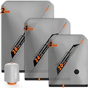 Vacbird Rechargeable Wireless Vacuum Pump + 10 Storage Bags  Compact Space Saver for Travel & Home, Perfect for Clothes, Blankets, Seasonal Organization