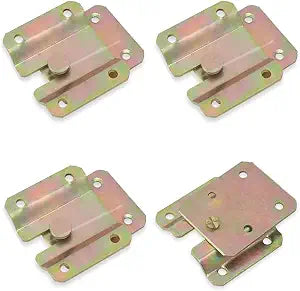 Iron Color Plating 4 Pcs Modern Wall Mounted Hooks, 2.36x1.97 & 2.16x1.77 Inches, 20 Lbs Max Weight, Rust Resistant, Set of 4