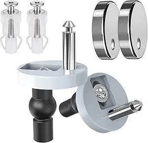 Toilet Seat Hinge Bolts Kit Quick Release Top Hinge Fixings Expanding Rubber Toilet Seat Replacement Parts for Home Bathroom 2 Pcs