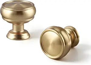 10 Pack Champagne Bronze Cabinet Knobs, 1-1/4 Inch Zinc Alloy Knob