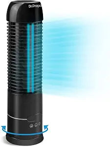 DR.PREPARE 16" Tower Fan, 70 Oscillating Desk Fan, 3 Speeds with Timers, Personal Small Fans, Portable Bladeless Table Fans for Home, Office