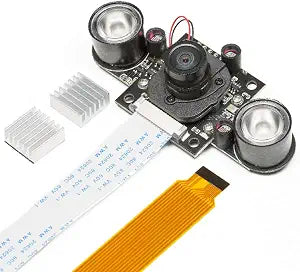 Arducam Day-Night Vision for Raspberry Pi Camera, Automatic IR-Cut Switching All-Day Image All-Model Support, IR LED for Low Light and Night Vision, M12 Lens Interchangeable, OV5647 5MP 1080P