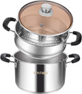 VENTION 9.4 In Big Vegetable Steamer Pot for Cooking, Couscous Pot 5.6 QT