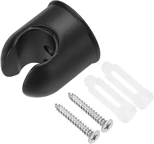 uxcell Shower Head Holder, Zinc Alloy Handheld Bidet Sprayer Holder Shower Wand Holder Toilet Sprayer Base Support Showerhead Clips with Screws for Faucet Bathtub (Round, Black)