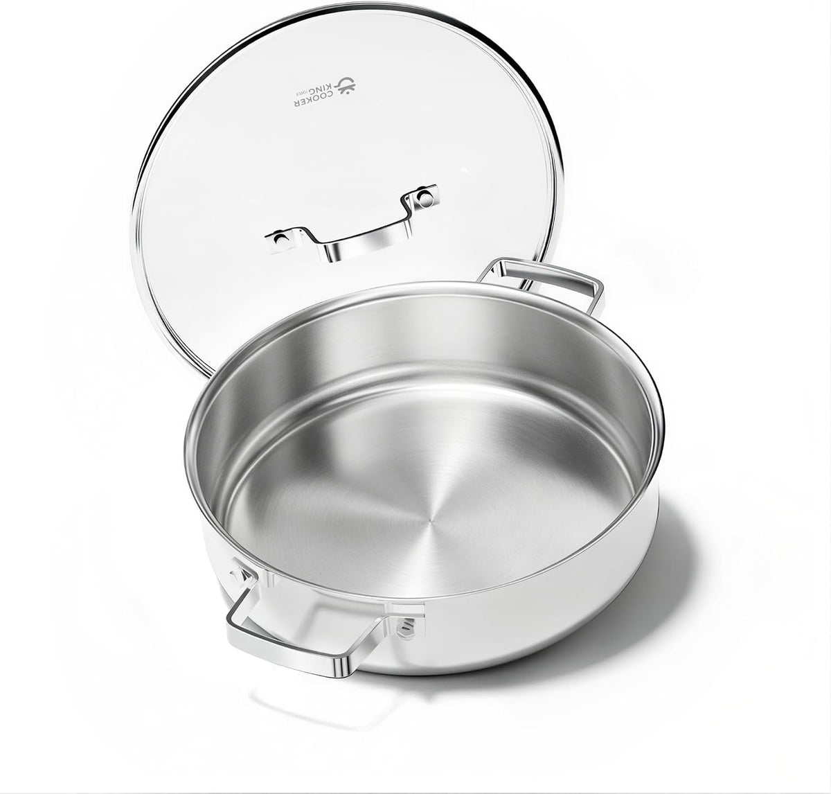 COOKER KING 5Qt SautÃ© Pan w/Lid, Stainless Steel Braiser, Chicken fryer