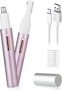 Yunmiss 2026 Rechargeable Nose and Ear Hair Trimmer for Women Men ���Painless Facial and Eyebrow Hair Remover, Dual-Edge Blades, IPX7 Waterproof, Compact and Portable Electric Clipper forTravel