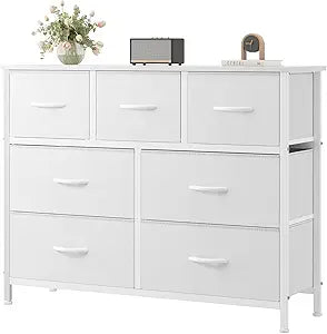 OLIXIS 7 Drawer Fabric Dresser, Storage Tower for Bedroom and Closet