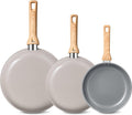 BLAZANT Non Stick Frying Pans Set, 3-Piece Ceramic Nonstick Skillets