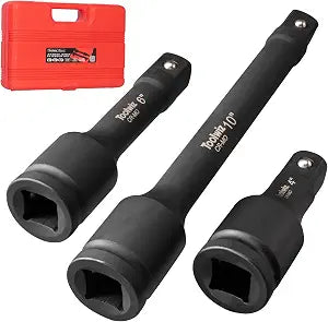 Toolwiz 3/4" Drive Impact Extension Bar 4", 6", 10" (3 Piece) Cr-Mo Steel
