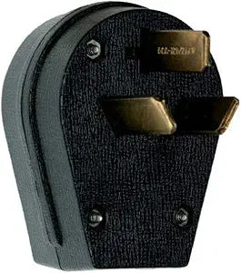 Legrand 30 Amp 3 Prong NEMA 10-30P Angle Dryer Plug 125/250V Black 1 Pack