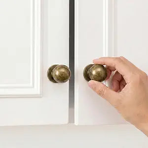 homdiy 10 Pack 15/16in Antique Brass Cabinet Knobs Vintage Closet Knob