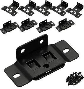 2-in-1 Snap in Locking Insert Brackets 10 Pack - L-Shaped 90 Angle Bracket