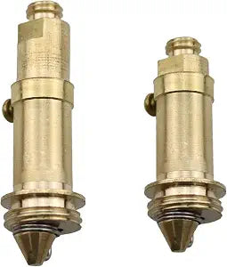 MEETOOT 2pcs Brass Spring Plug/Bounce Valve Basin Waste Easy Pop Up Click Clack Plug Bolt Replacement for Most Sink Barth Tub Basin Drain Stopper, Spring Mechanism