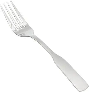 Winco 8 1/2" Silver Stainless Steel Dinner Forks (Set of 12)