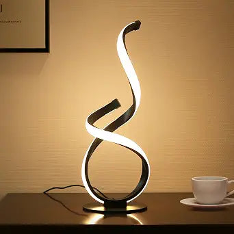 Modern Cool LED Table Lamp, Spiral Touch Control Desk Light
