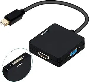 BENFEI Mini DisplayPort to HDMI VGA DVI 4K Adapter, 3-in-1 Gold-Plated