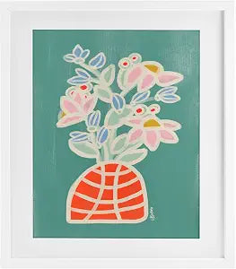 Bryce Flower Bouquet Floral, 13 x 16 Inch Framed Print Under Glass