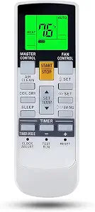 Replacement Remote Control for Fujitsu Air Conditioner AR-RAH2U ASU18RLF ASU18RLXS ASU24RLF ASU24RLXS ASU30RLX ASU30CLX1 ASU36CLX1 AOU36CLX1 AUU12RLF AUU18RLF AUU9RLF