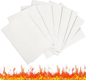 8Pcs High Temperature Ceramic Fiber Gasket Paper Fireproof Insulation Sheet