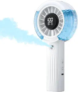 HandFan Upgraded Misting Fan with LED Display Handheld Fan with Water Mist
