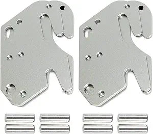 4 PCS Universal Wood Bed Rail Hook Plates for Beds Frame Bracket Headboard