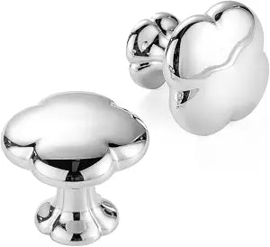 Round Polished Chrome Cabinet Knobs 1-1/4 Inch 10 Pack K2502
