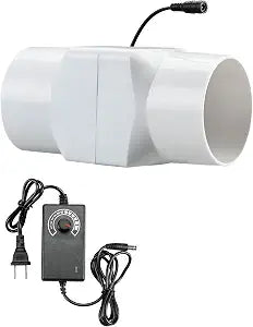 2 Inch Inline Fan, Inline Duct Fan 12v Exhaust Fan Adjustable Speed, 22 Cfm Ventilation System For Bathroom, Basement, Shoe Cabinet, Attic,Pet House,Tent